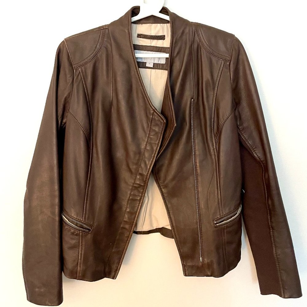 Andrew Marc Brown Leather Jacket